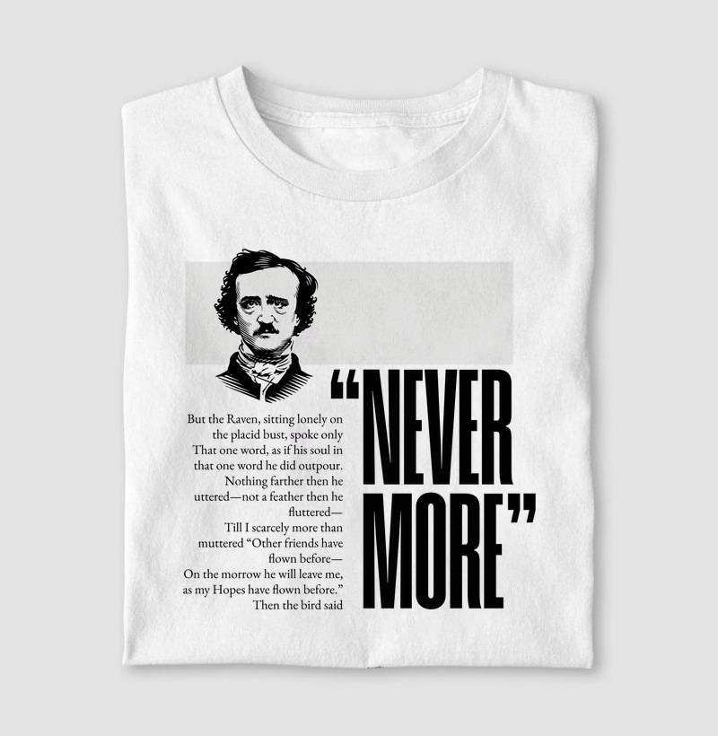 Camiseta Edgar Allan Poe - Nevermore