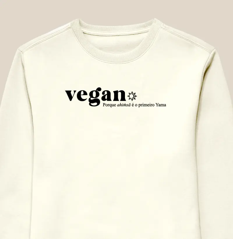 Vegan Ahimsa em Português (suéter)