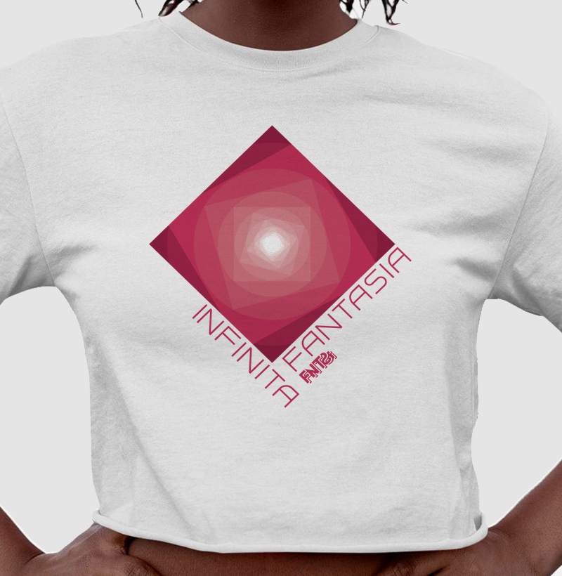 CROPPED "INFINITA FANTASIA" / MAGENTA ESTAMPA GRANDE