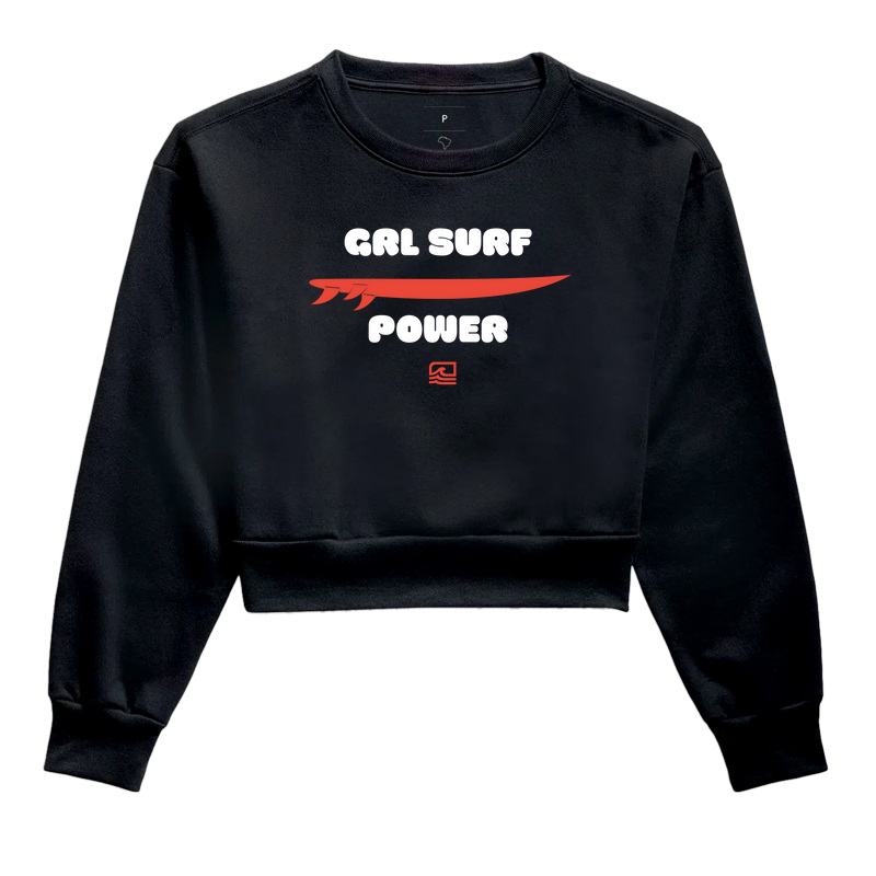 "GRL Surf Power" (Moletom cropped)