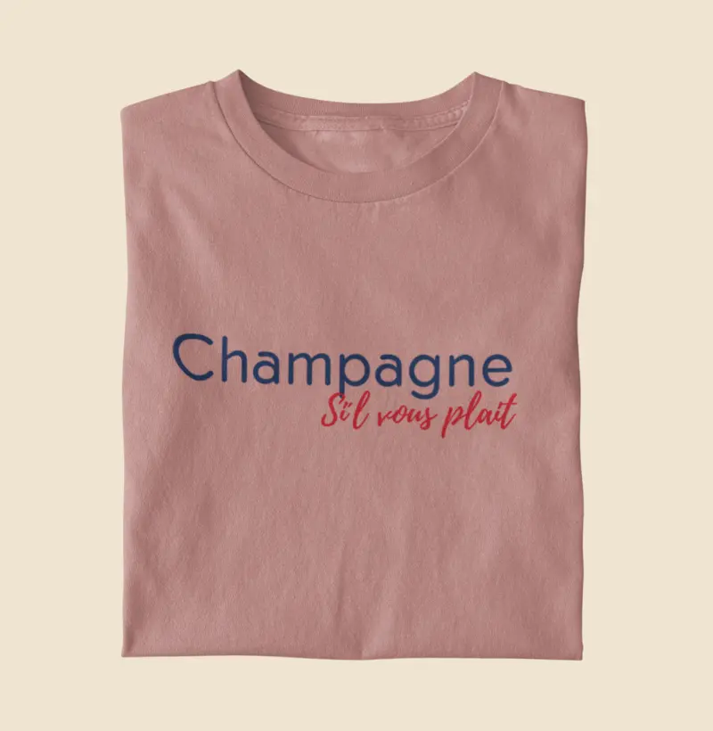 Camiseta Rosa Champagne Si´l Vous Plait