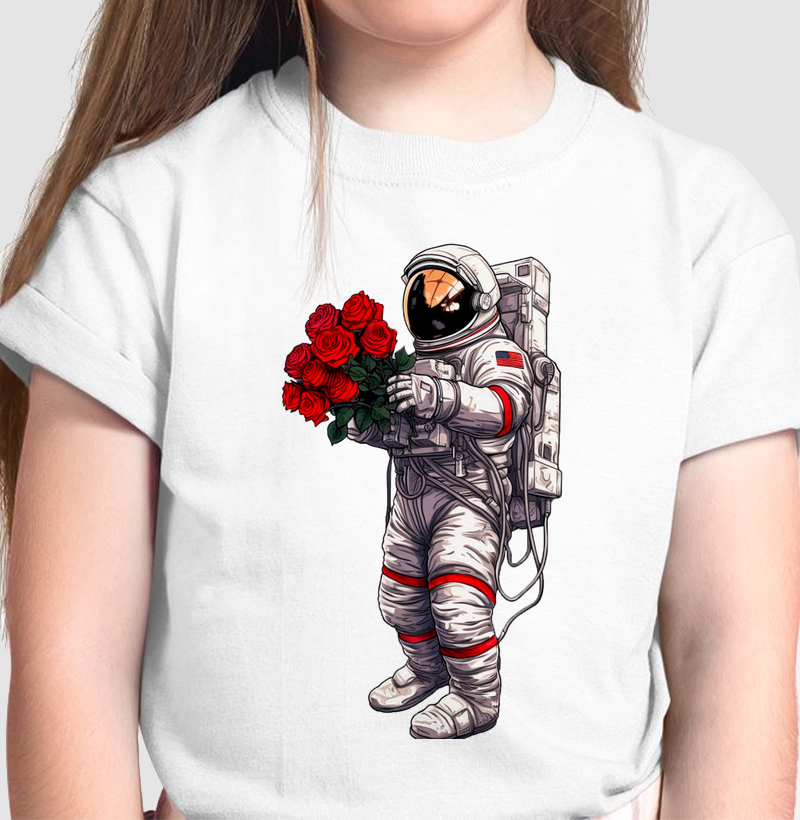 Camiseta Astronauta Rosas