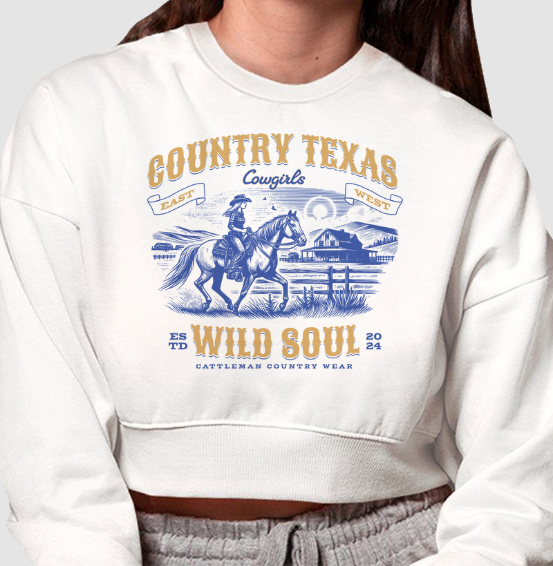 Moletom Cropped Country TEXAS