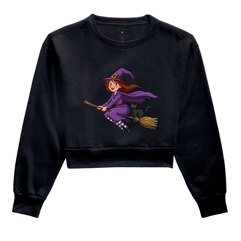 Feiticeira Violeta | Cropped Manga Longa