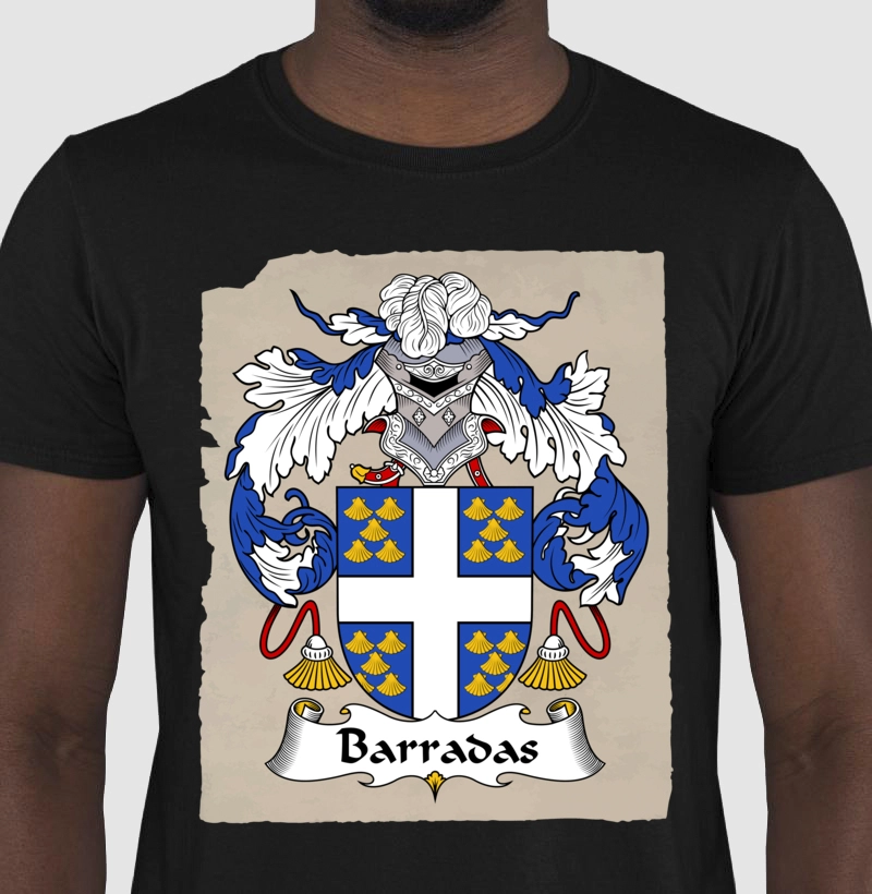 Camiseta Brasão Família Barradas Símbolo Sobrenomes