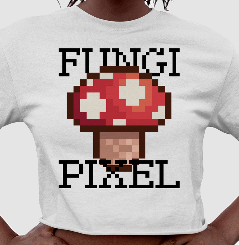 Fungi Pixel: Cropped - O Estilo Retrô que Conecta Natureza e Games