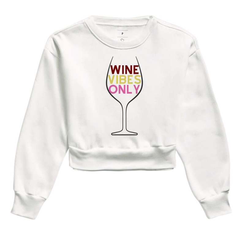 Wine Vibes Only na taça