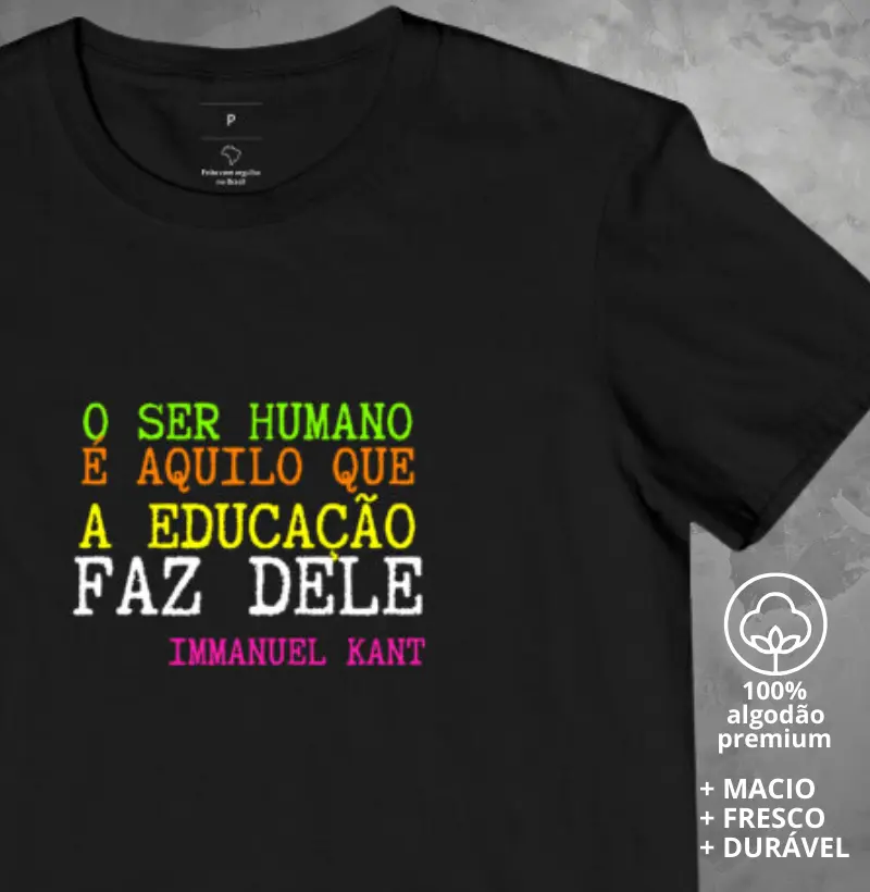 Camiseta Frase de Kant Colorida