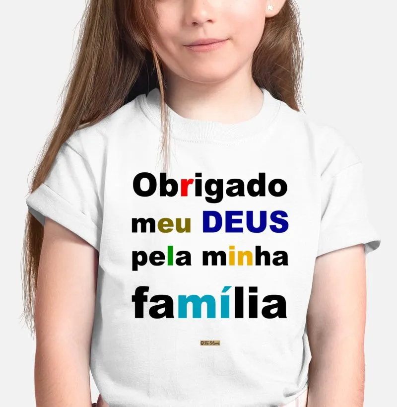Camiseta Infantil - Obrigado DEUS