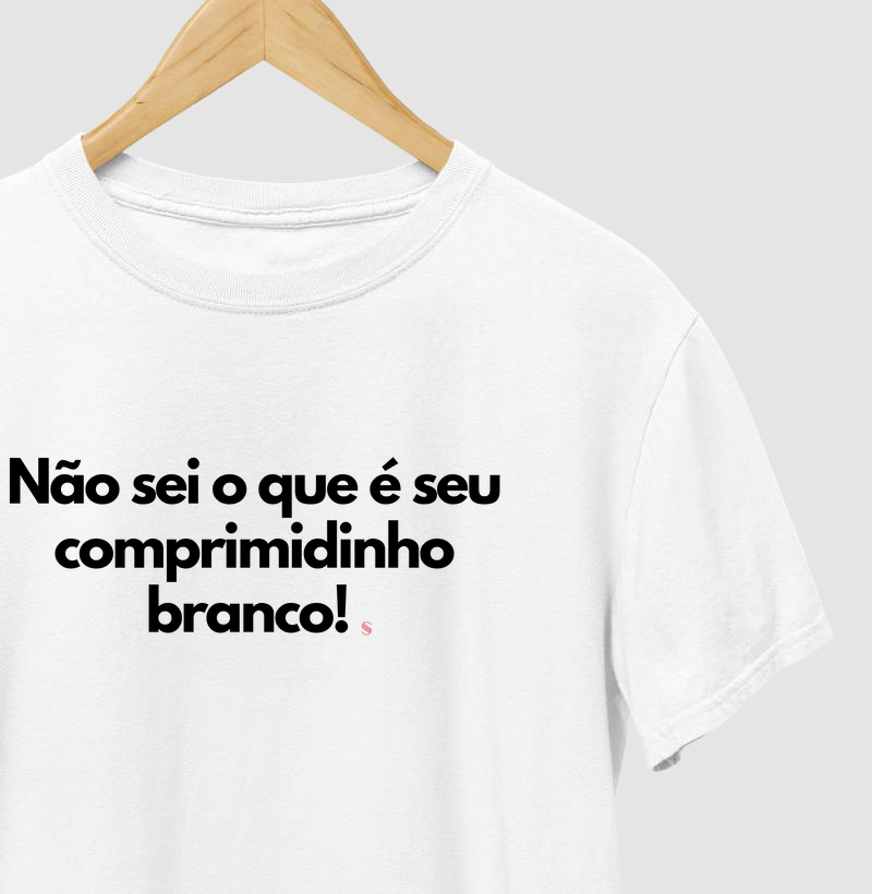 Camiseta Comprimidinho Branco