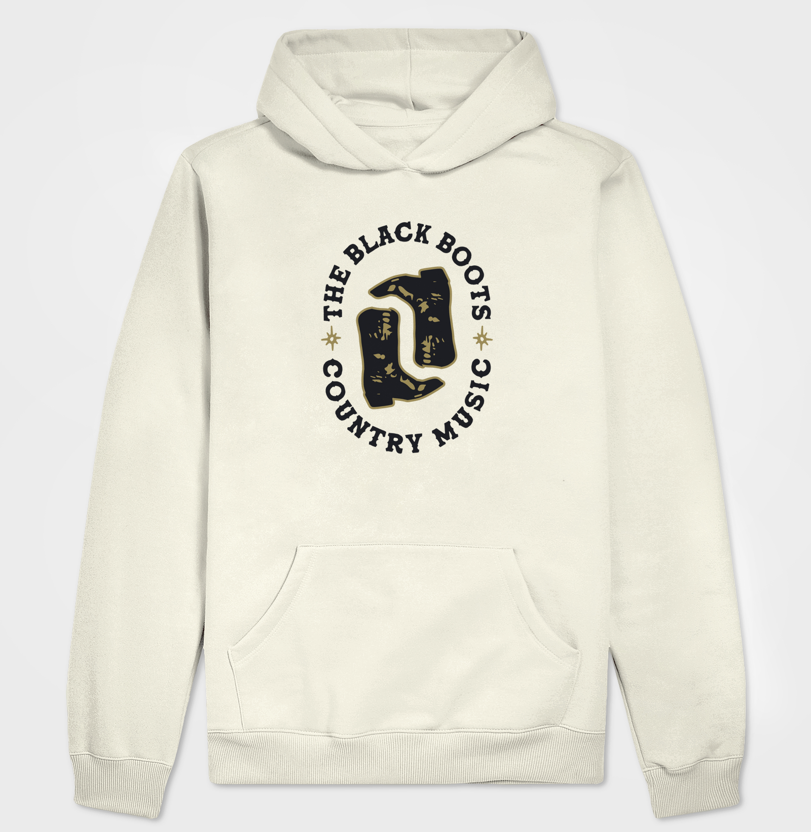 Moleton Branco Botas Black Boots Hoodie Slim