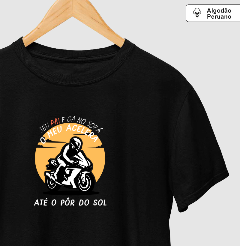 meu  pai acelera até o pôr do sol