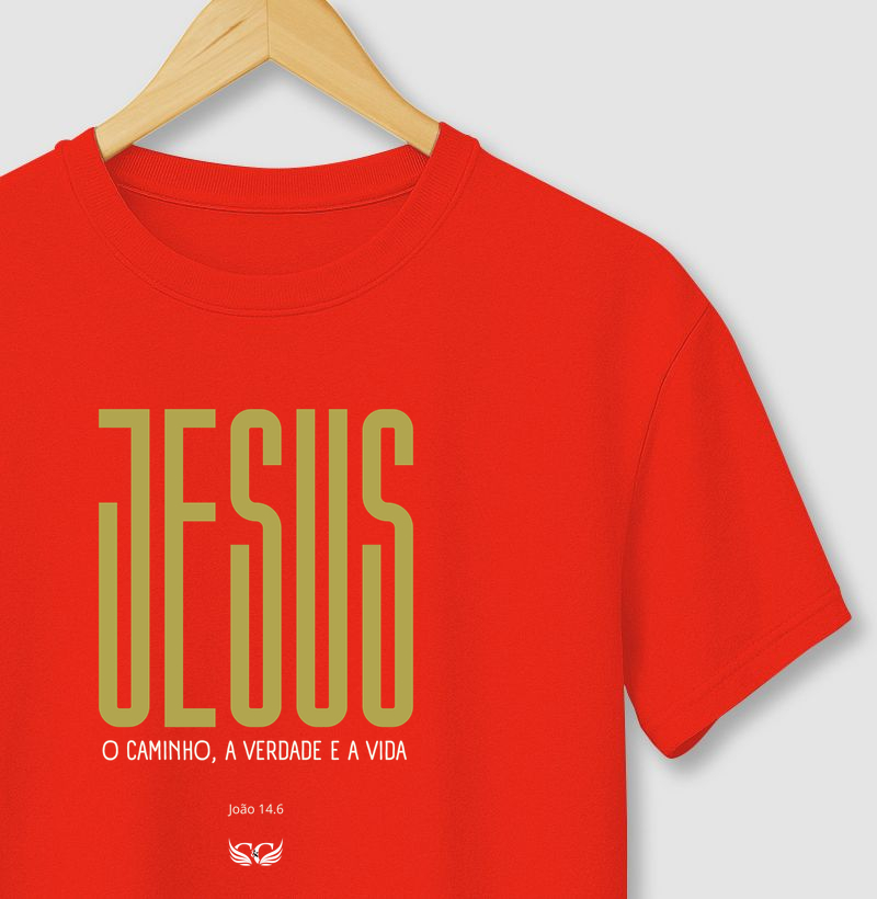 Camiseta Jesus o Caminho a Verdade e a Vida.