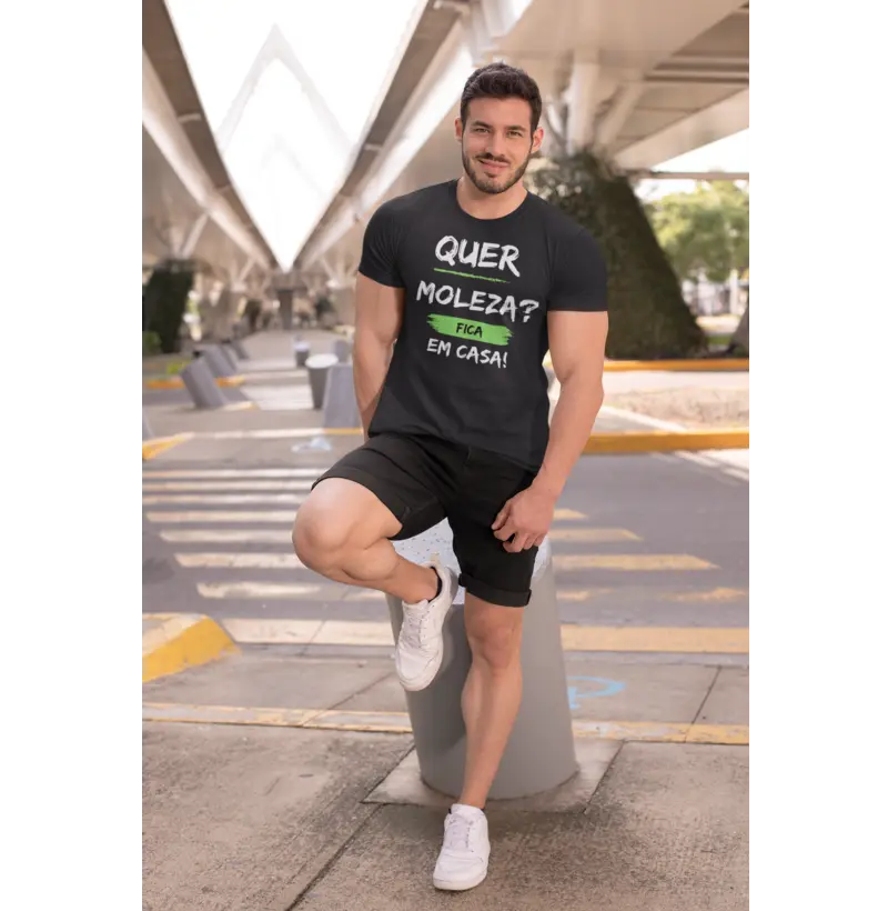 Camiseta Quer Moleza Fica em Casa - Masculina e Feminina