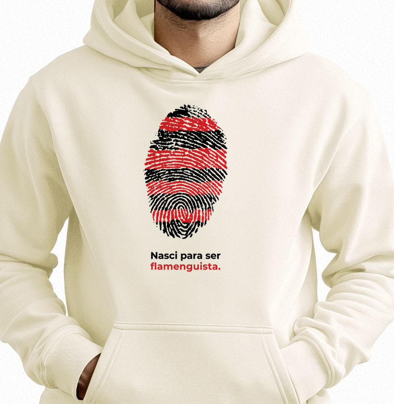 Moletom canguru "Nasci pra ser Flamenguista"