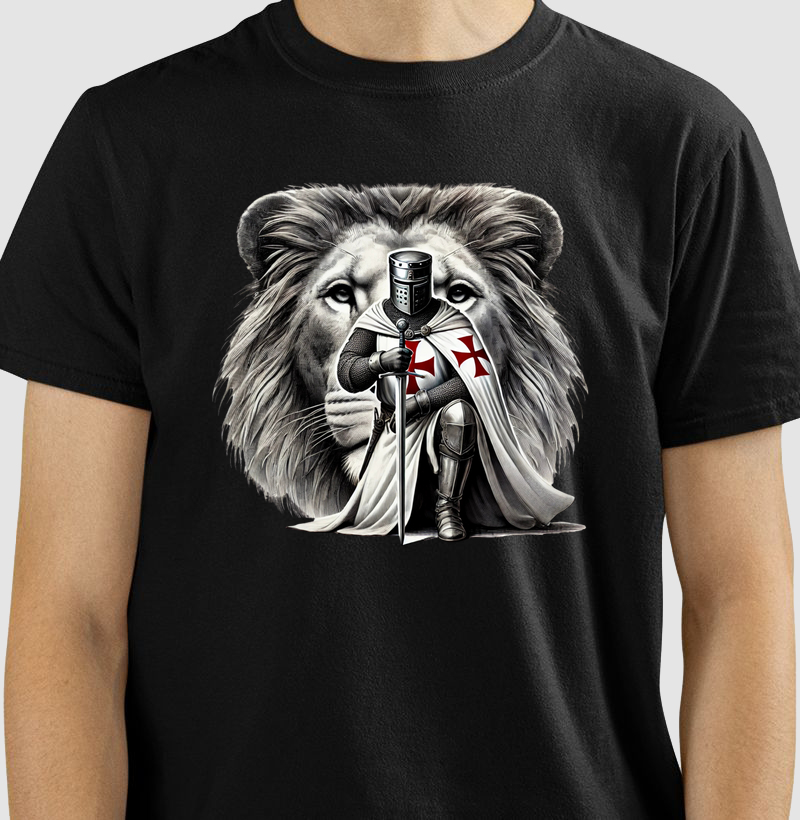 Camisa Cavaleiro Templário Leão