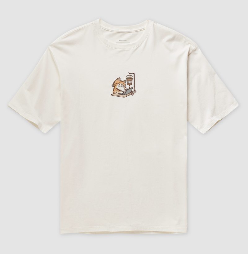 OVERSIZED - Coffee Cat