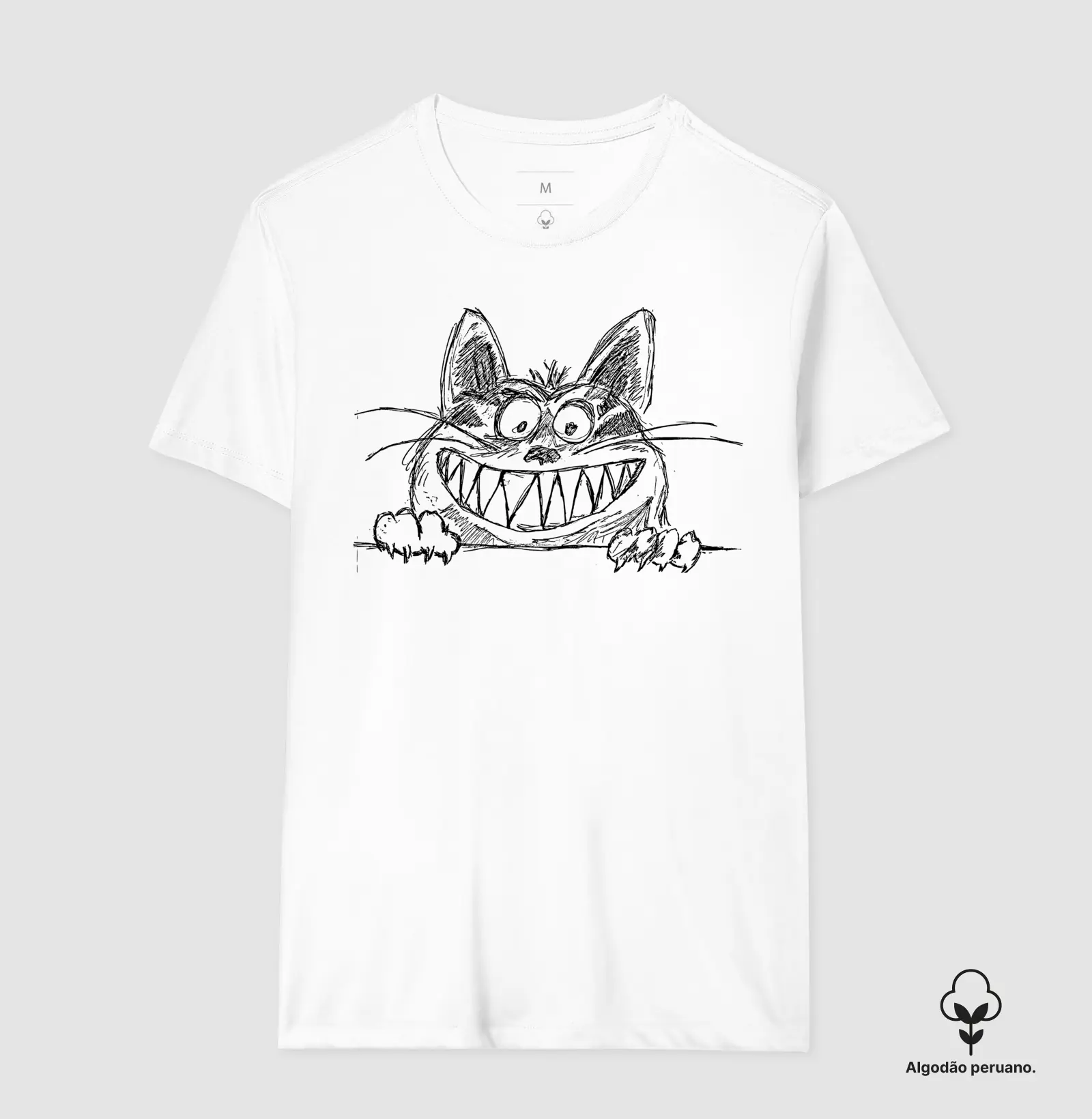 Camiseta Premium - Gato Rabiscado