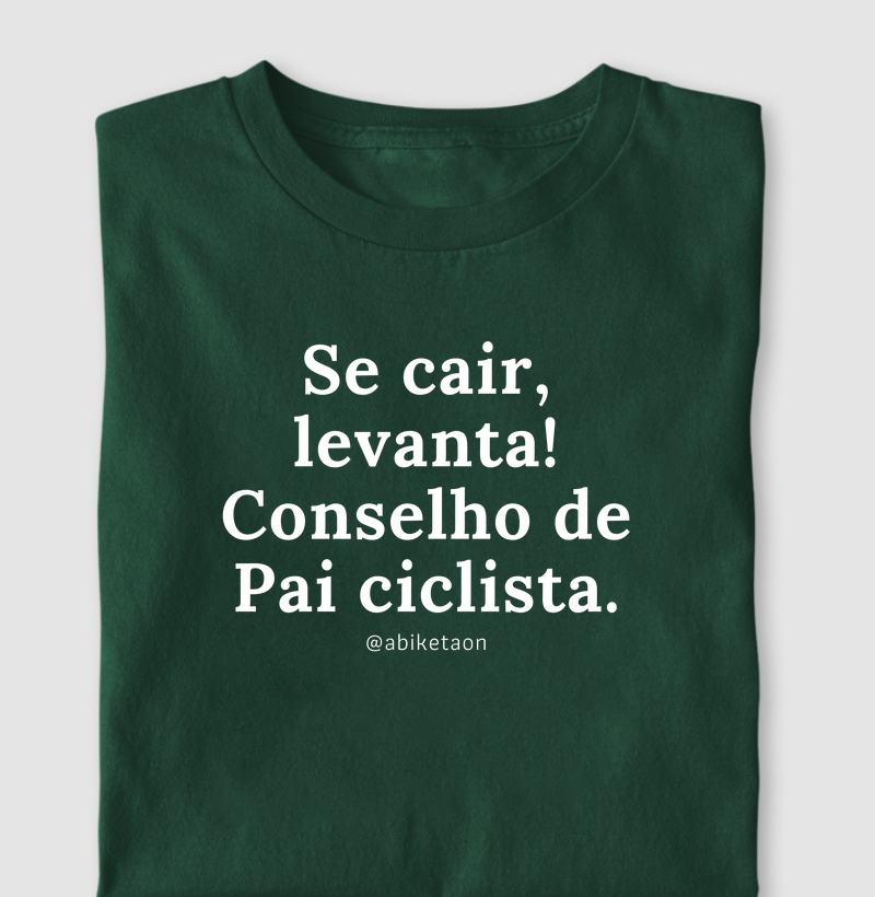 Se cair levanta! Conselho de pai ciclista.