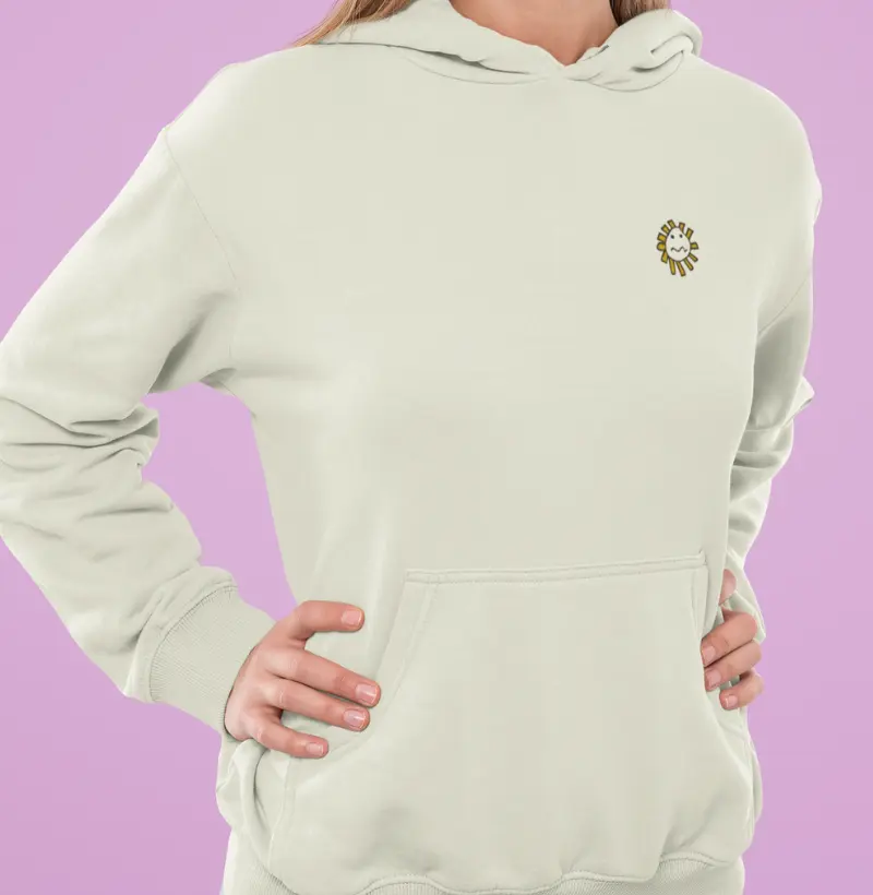 Moletom Hoodie Off White Pin Sol by Tati Moraes