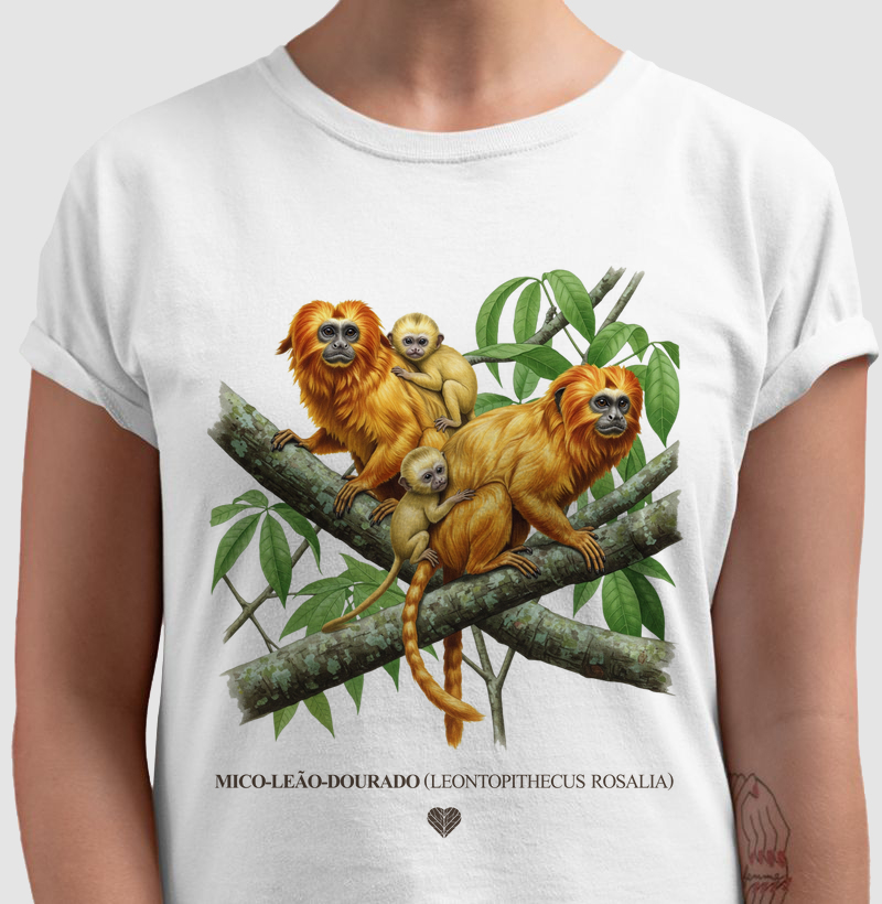 CAMISETA MICOS LEÕES DOURADOS