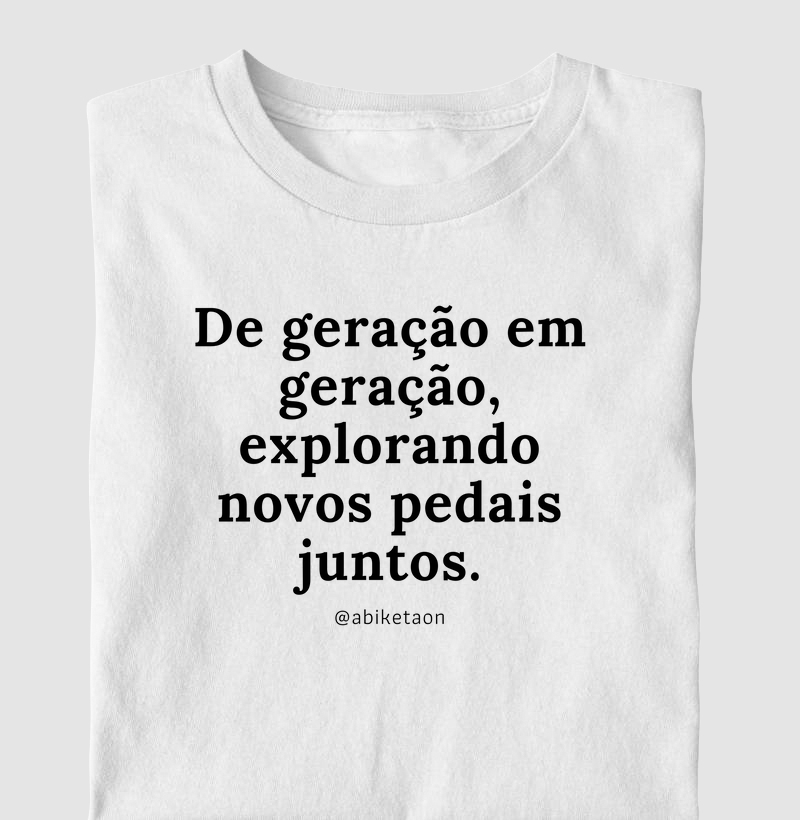 De geração em geração, explorando novos pedais juntos.
