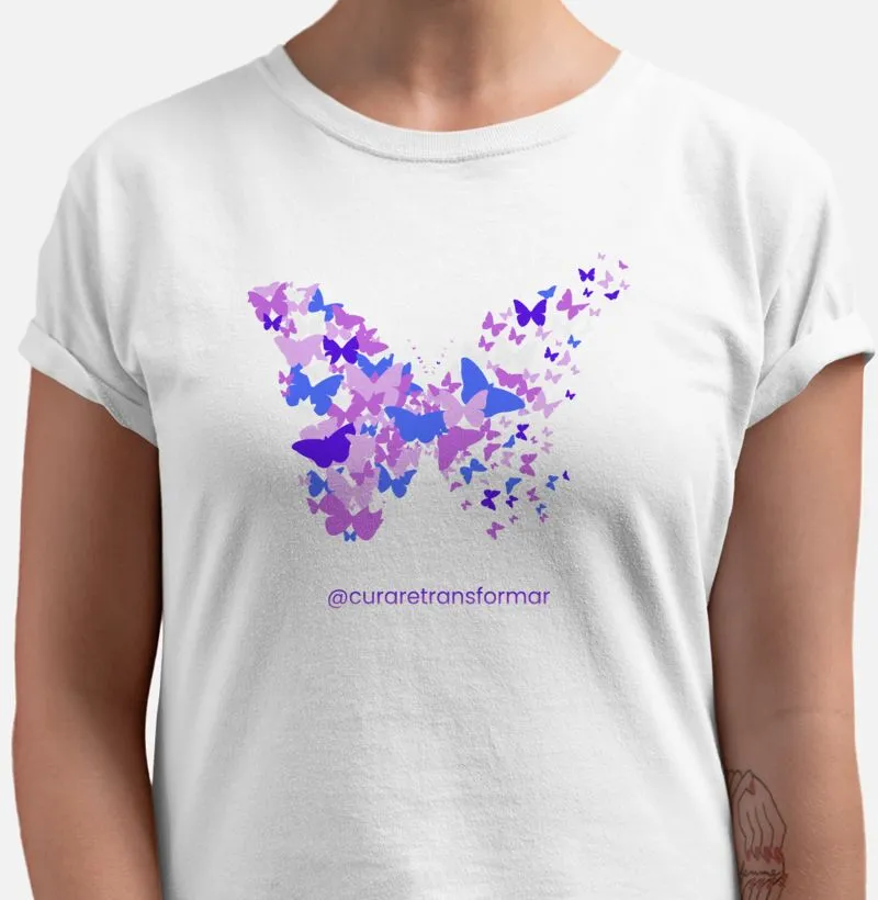 Camiseta Borboleta Curar e Transformar