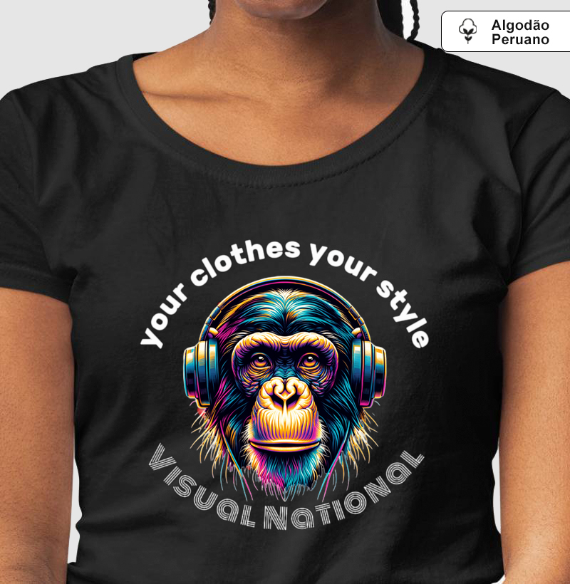 Camiseta Algodão Peruano  Monkey Vibes VN
