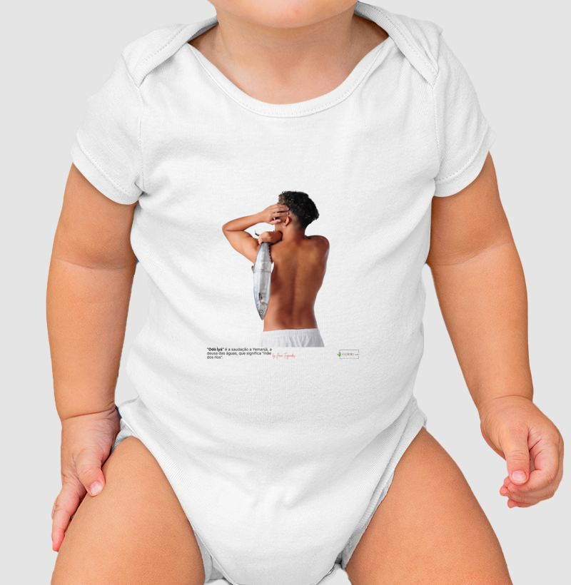 Body Infantil - COLAB - Iemanjá - Proteção - by Jove Fagundes
