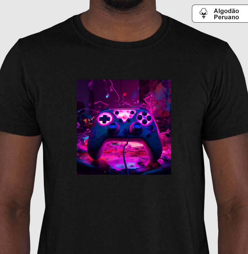 Camiseta arte controle 5D | Algodão peruano