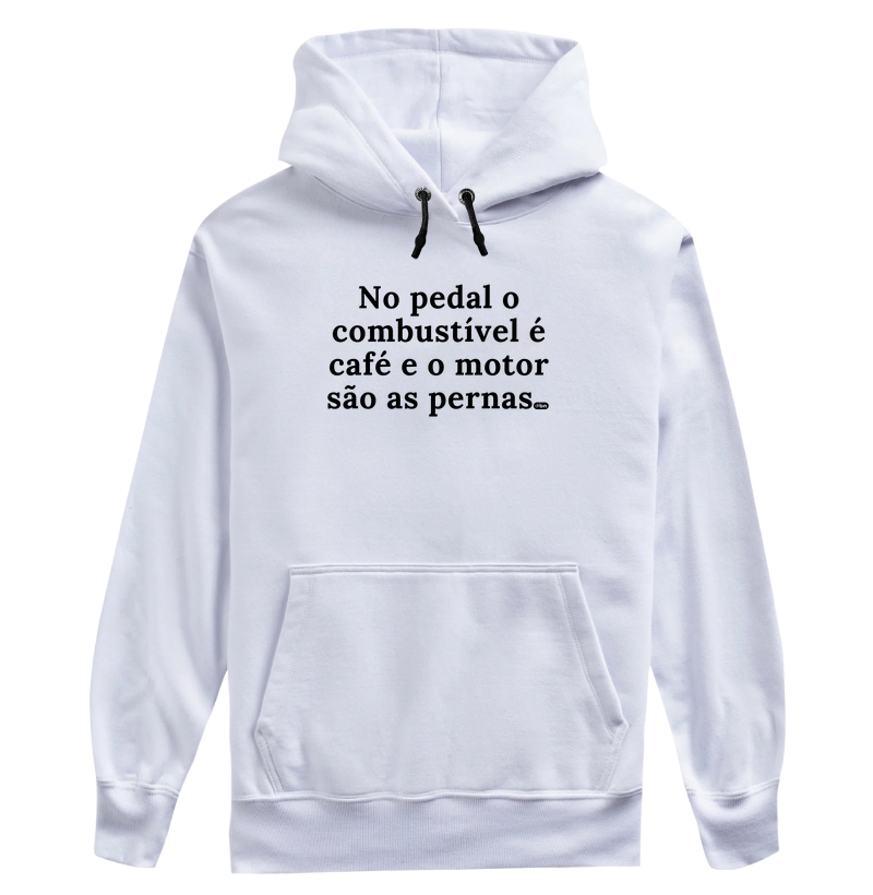 No pedal o combustível é café e o motor são as pernas