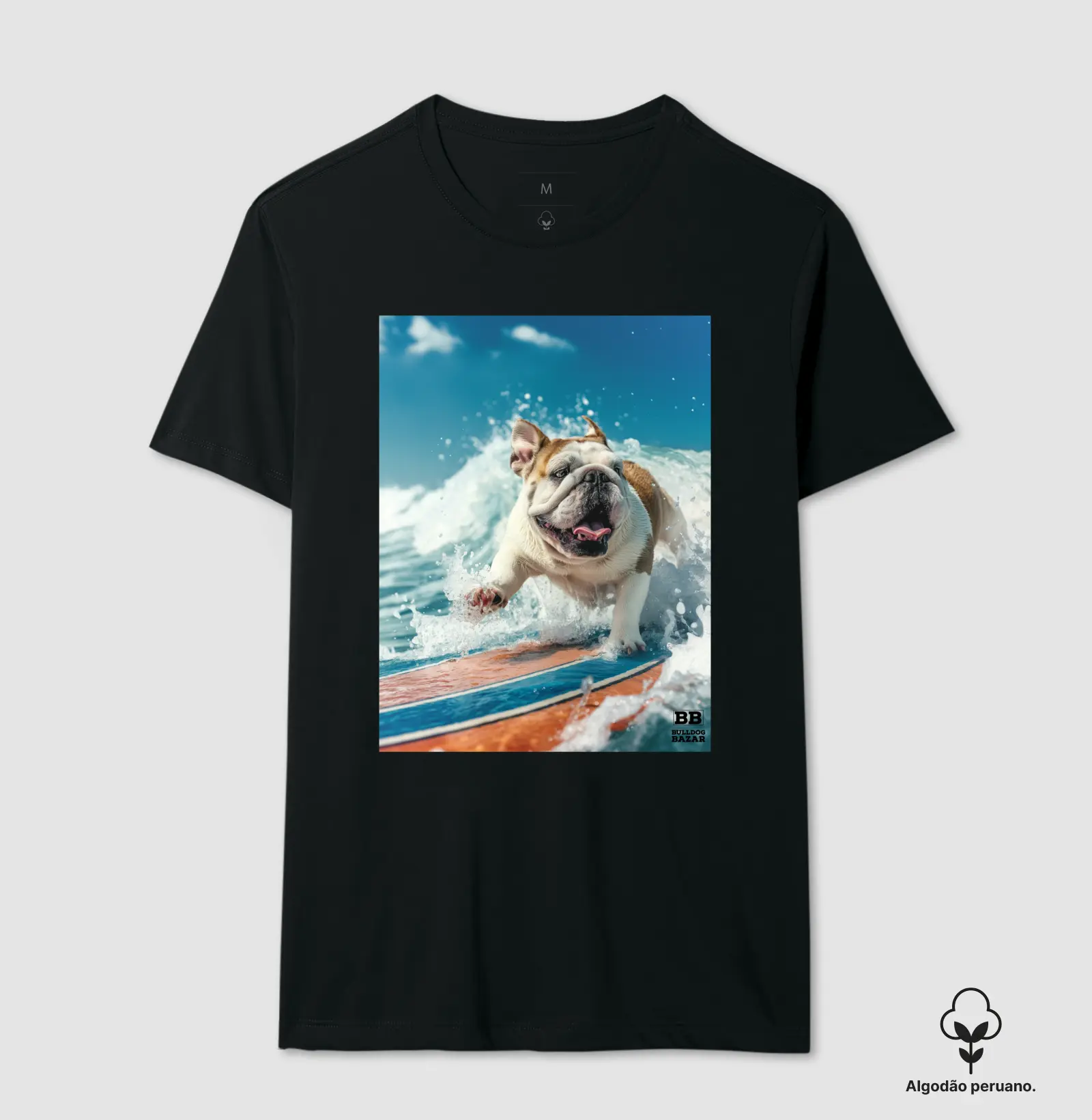 Camiseta Premium Bulldog Ingles "Tirando Onda"