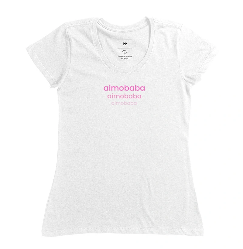 Camiseta Aimobaba 3 feminina branca