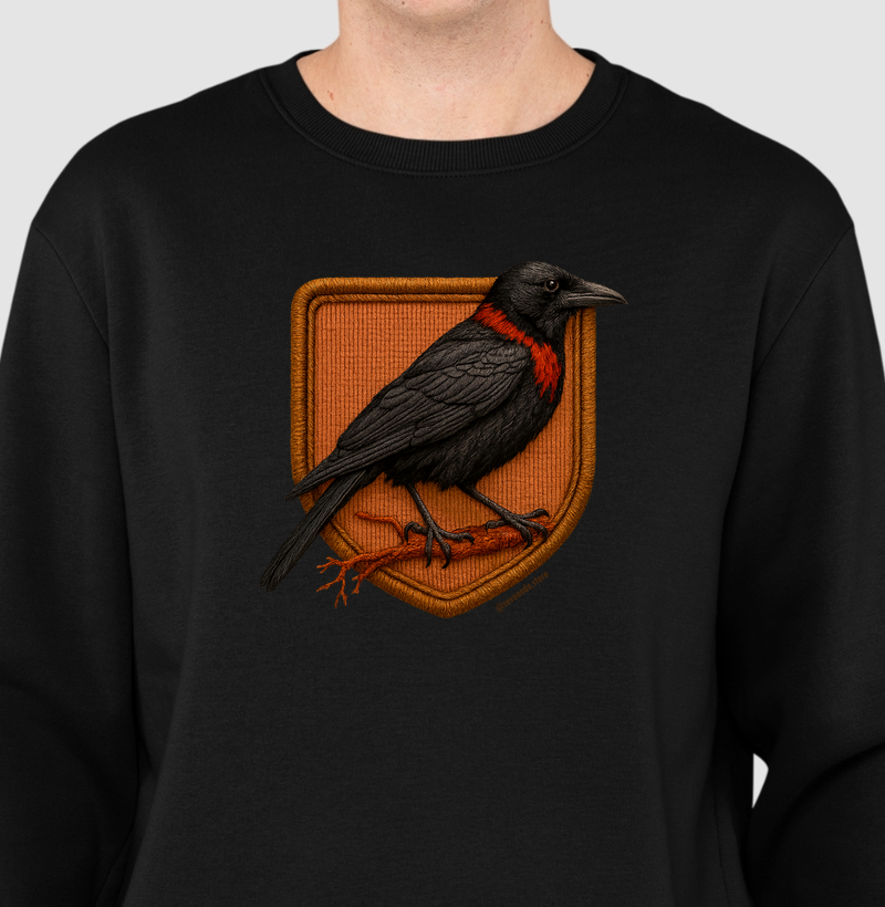 Aves em Linha - Corvo - Moletom