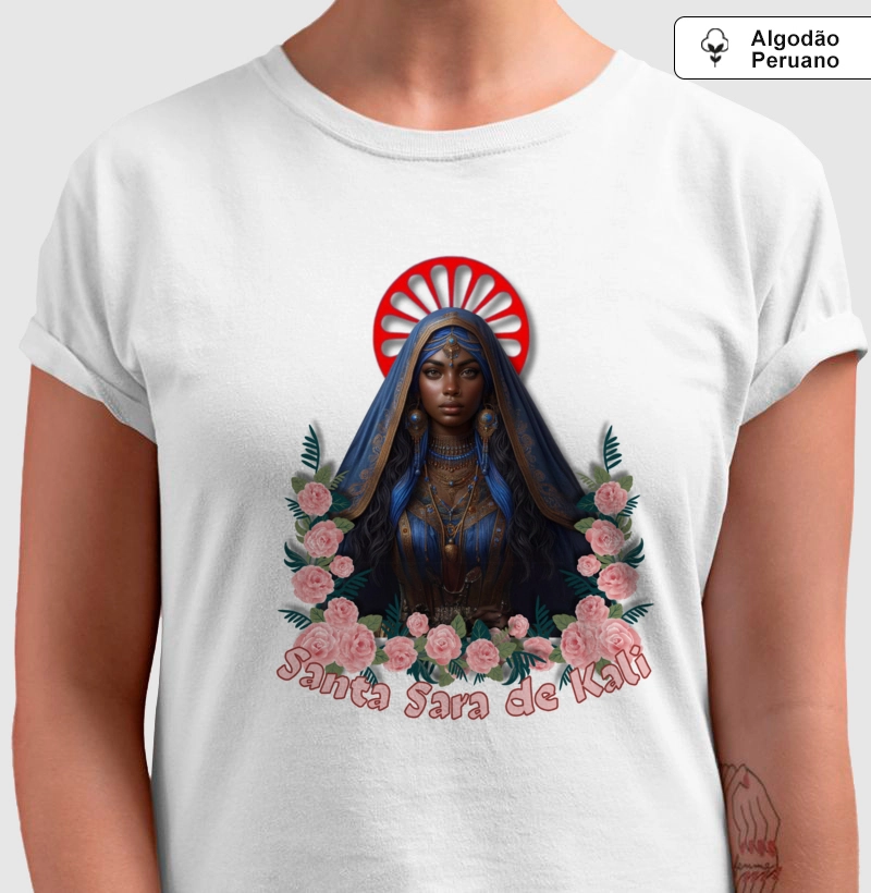 Camiseta Algodão Peruano - Premium - Santa Sara de Kali
