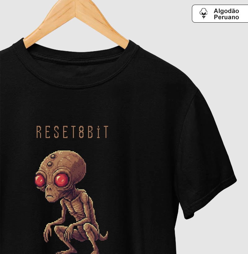 Camiseta Algodão Peruano ET de Varginha Reset8Bit