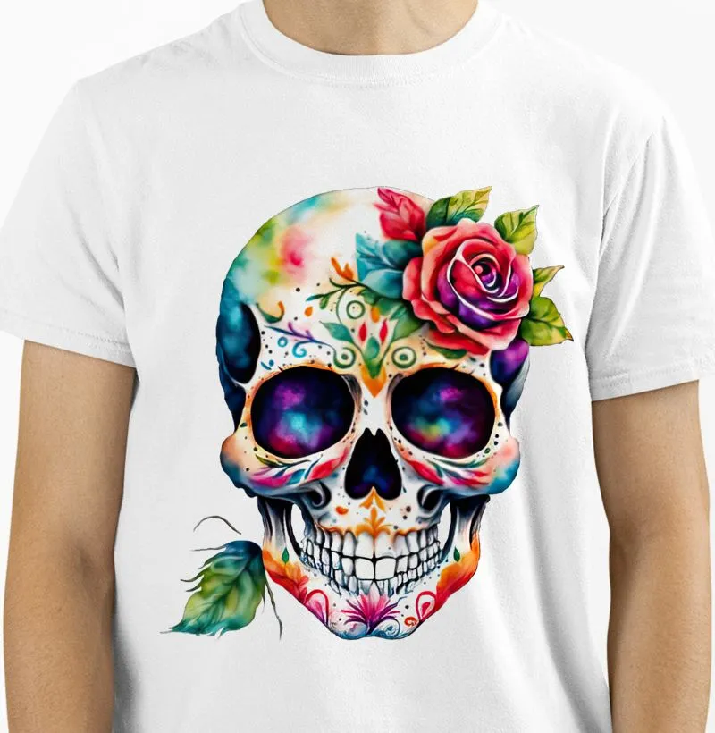 Caveira Mexicana olhos de galaxia