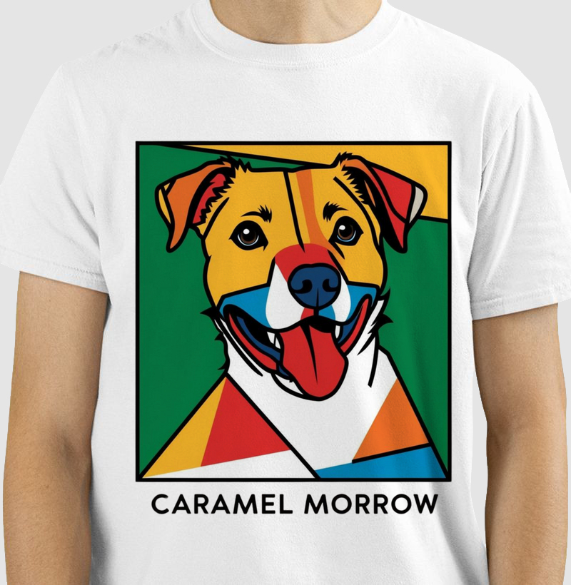 Arte Viva IA - Estampa Colorida de Cachorro
