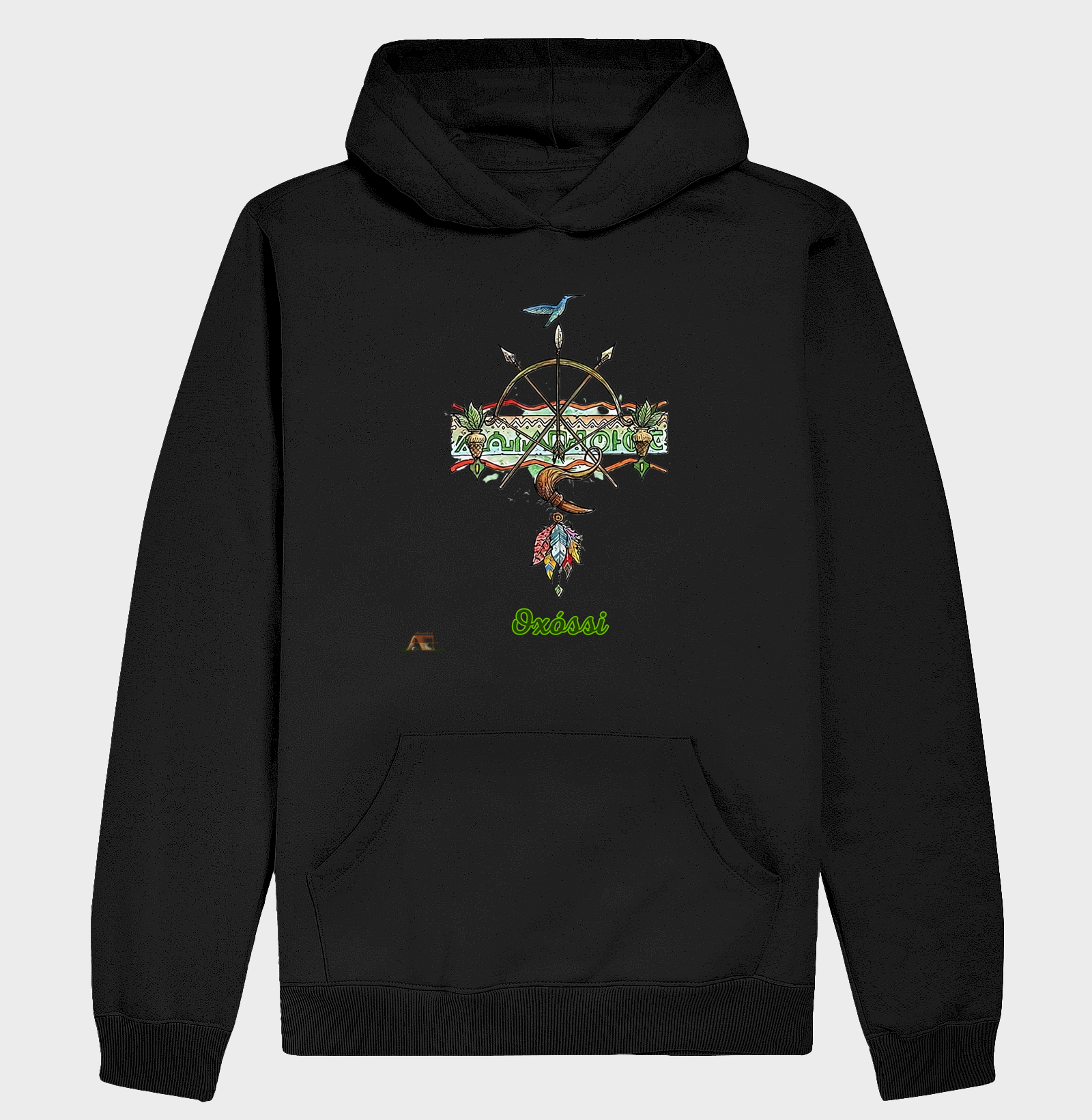 Camiseta Aruanda ê Armas de Oxóssi Conexão com a Natureza em 100% Algodão