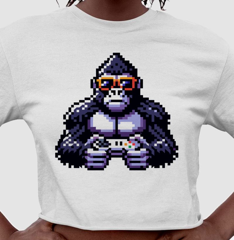 Cropped “Gorila Gamer Pixel"