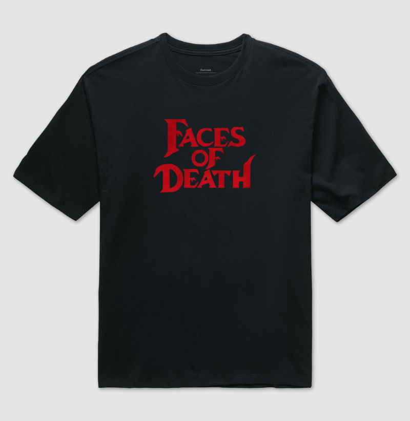 Camiseta Oversized Faces of Death Logo 1978