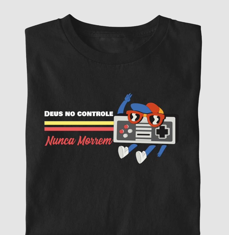 Camiseta Infantil Deus no Controle 