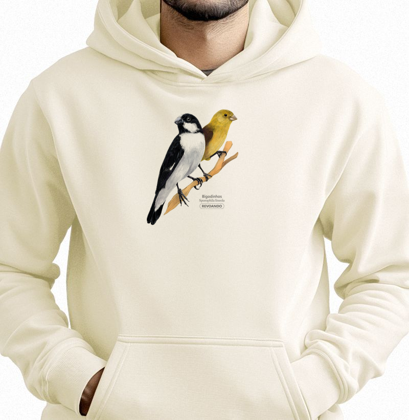 Aves do Brasil - Casal de Bigodinhos - Moletom Hoodie
