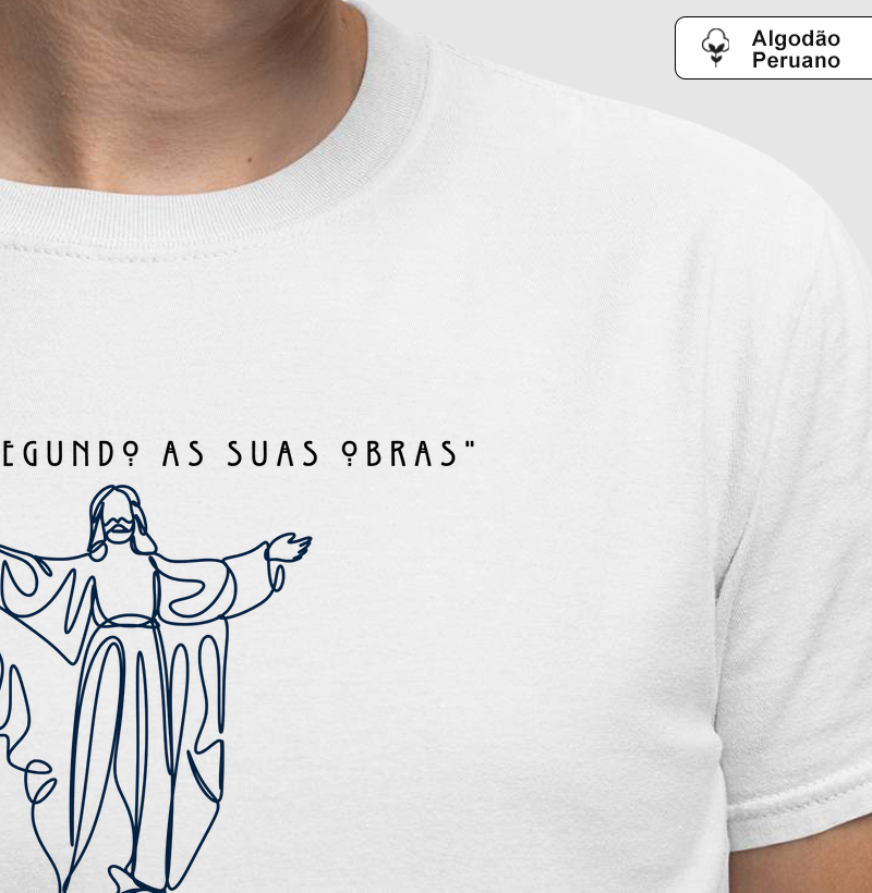 Estampa Segundo Suas Obras Branca Masc.