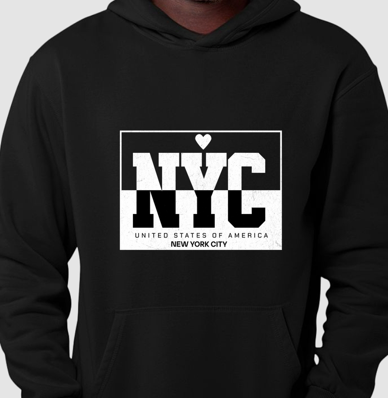 NYC – Estilo Retrô Contemporâneo | Moletom com capuz