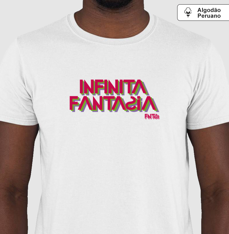 T-SHIRT "INFINITA FANTASIA" / LETTERING GRANDE (ALGODÃO PERUANO)