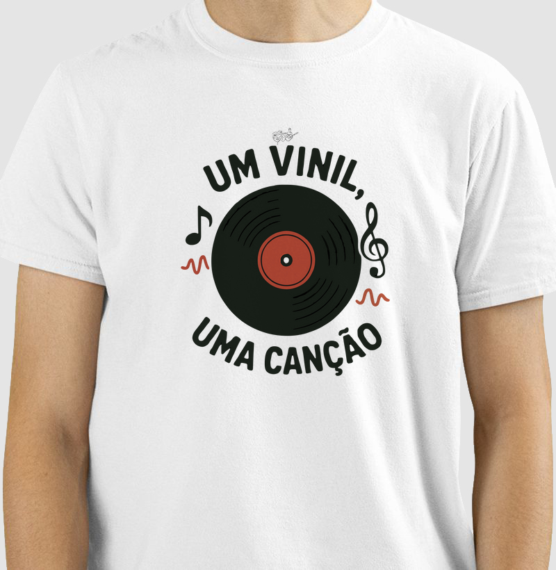 CAMISETA UM VINIL UMA CANÇÃO
