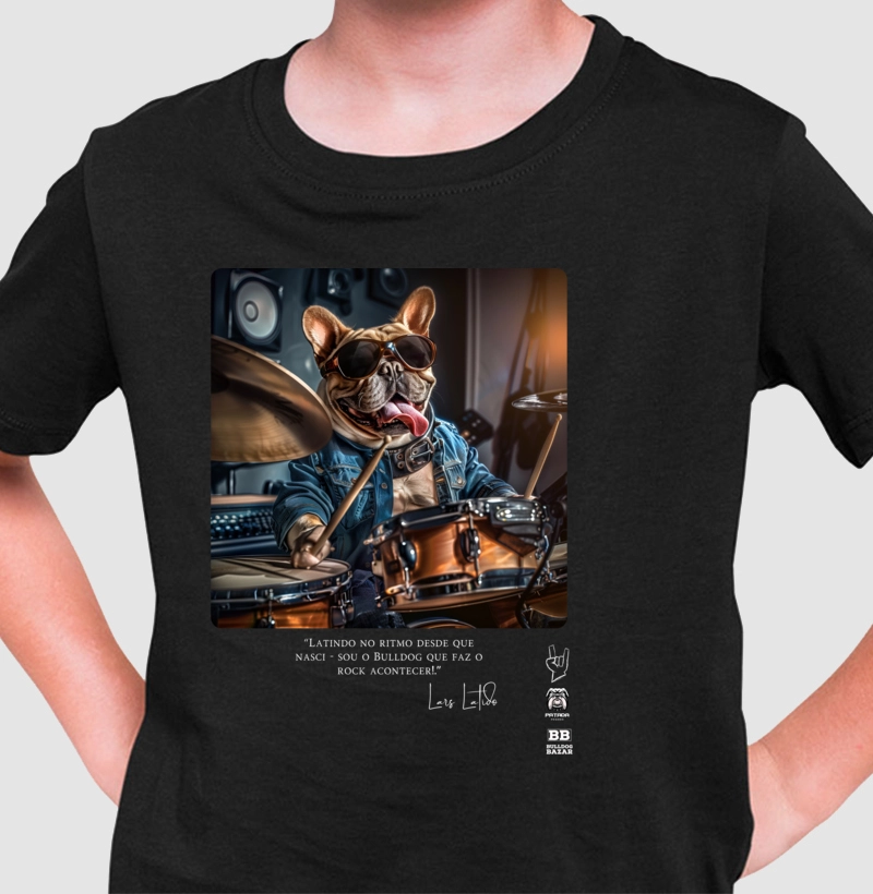 Camiseta Infantil Bulldog Frances "Lars Latido"