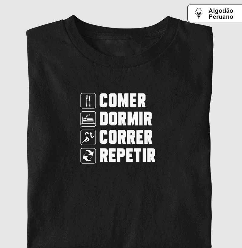 Camiseta Fawk - Comer, dormir, correr, repetir