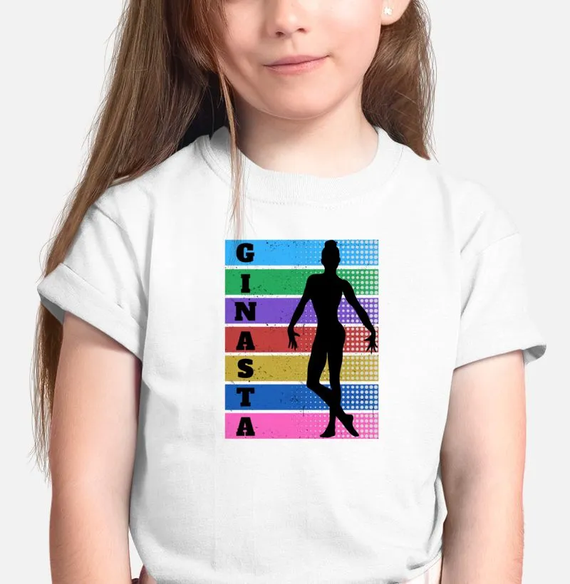 Camiseta Ginástica Artistica - Arco-Íris de Movimento Ginástico